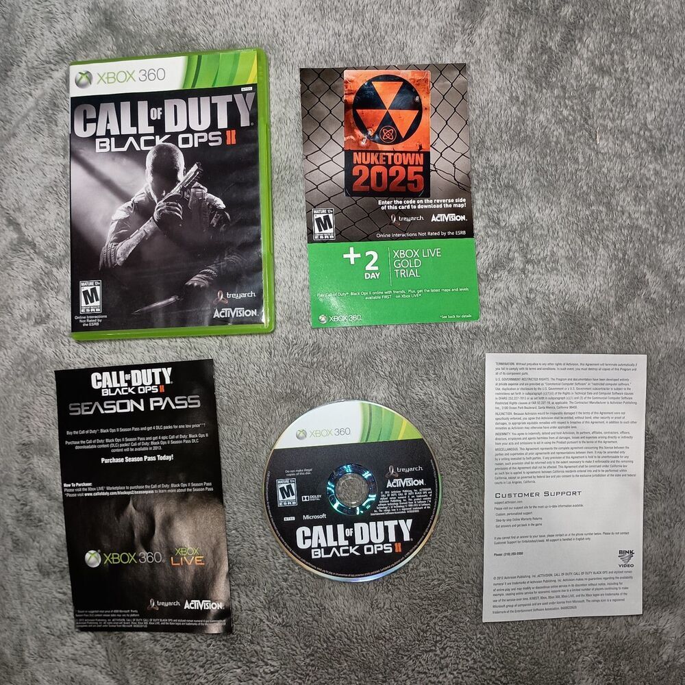 Call of Duty Black Ops II 2 Xbox 360 Complete In Box CIB Manual